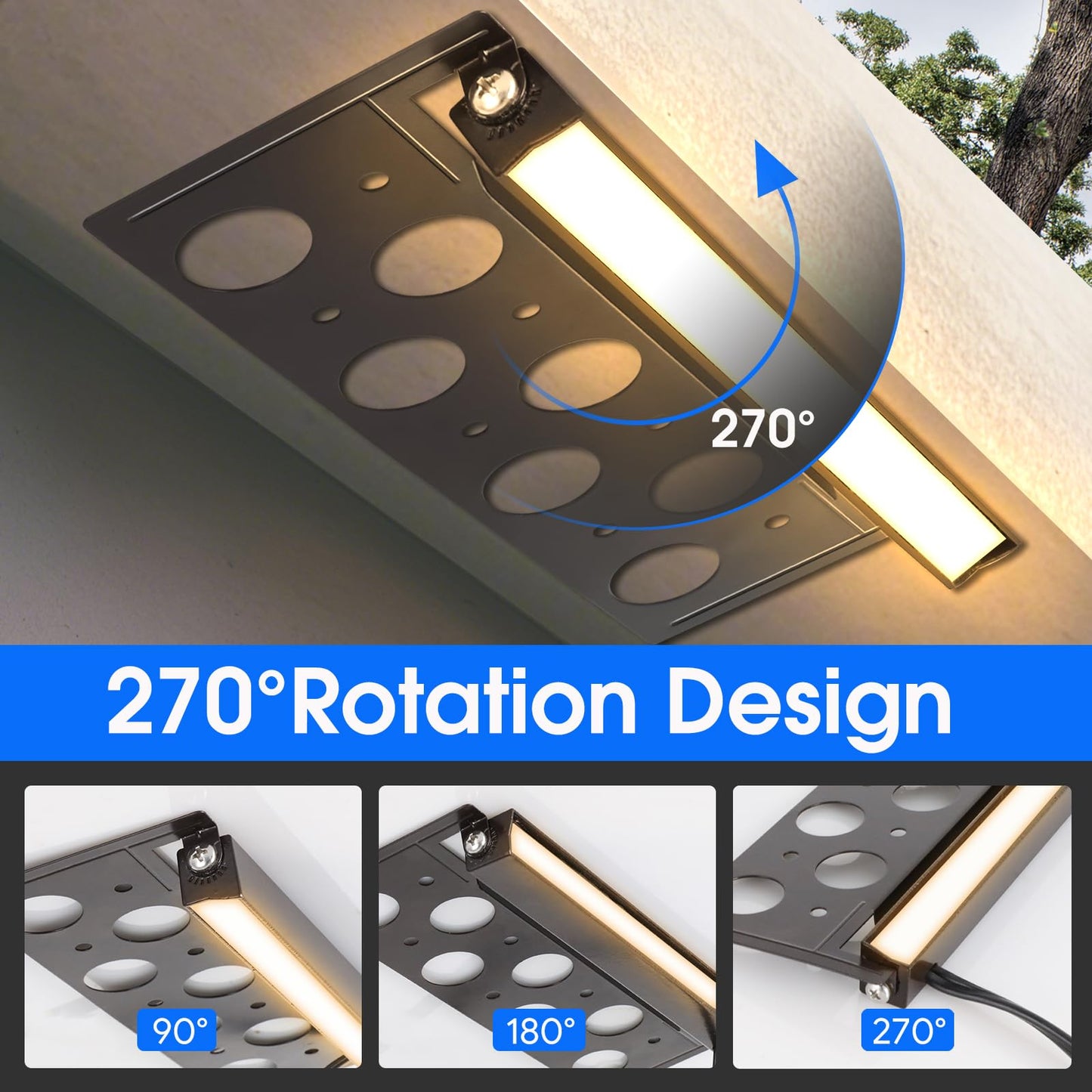 Energetic 7 Inch Retaining Wall Lights, Outdoor LED Step Lights, 4W Low Voltage Landscape Lighting, Waterproof Hardscape Lighting, 12V-24V AC/DC