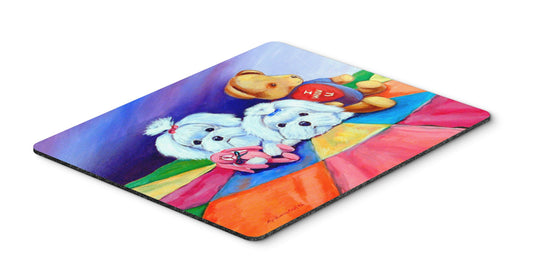 Caroline's Treasures 7515MP Maltese Mouse Pad, Hot Pad or Trivet for Home Office Gaming Working Computers Laptop Mouse Mat,Washable Large Mousepad