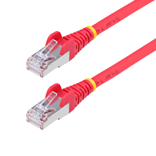 StarTech 25ft Cat6a Snagless Ethernet Cable, S/FTP, 100W PoE++, LSZH, Red