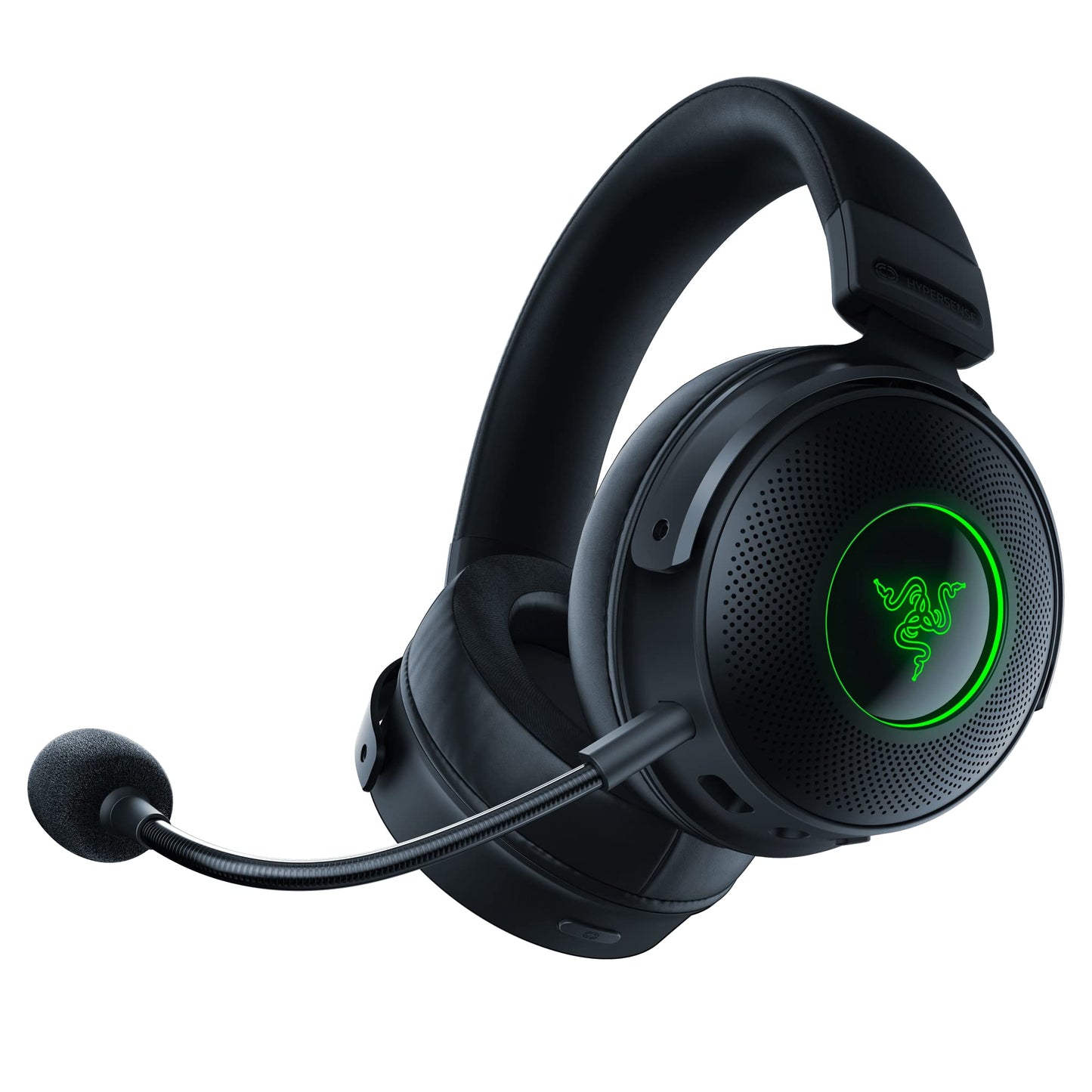 Razer Kraken V3 Pro HyperSense Wireless Gaming Headset w/Haptic Technology: Triforce Titanium 50mm Drivers -THX Spatial Audio - Hyperspeed Wireless
