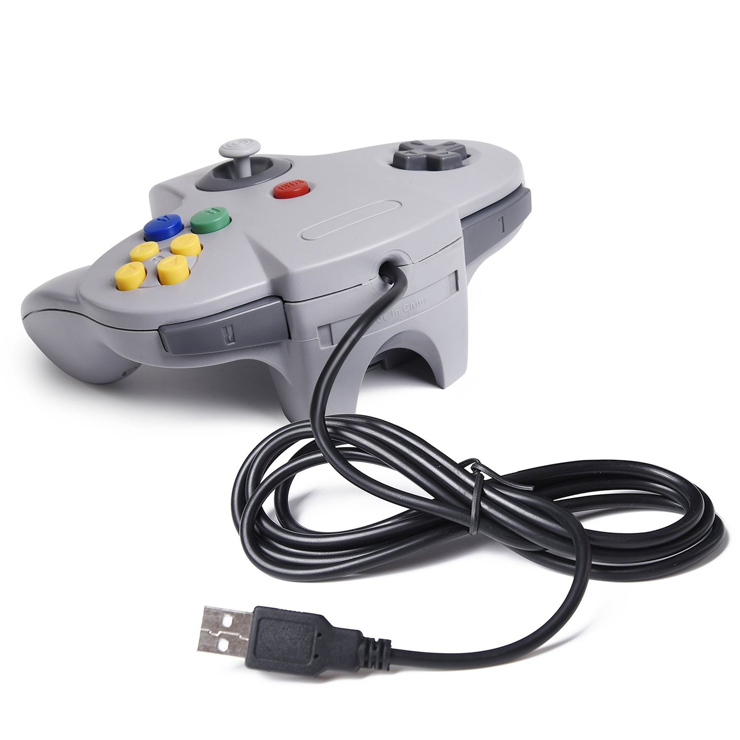 SAFFUN Classic N64 Controller, N64 Wired USB PC Game pad Joystick, N64 Bit USB Wired Game Stick Joy pad Controller for Windows PC MAC Linux Raspberry