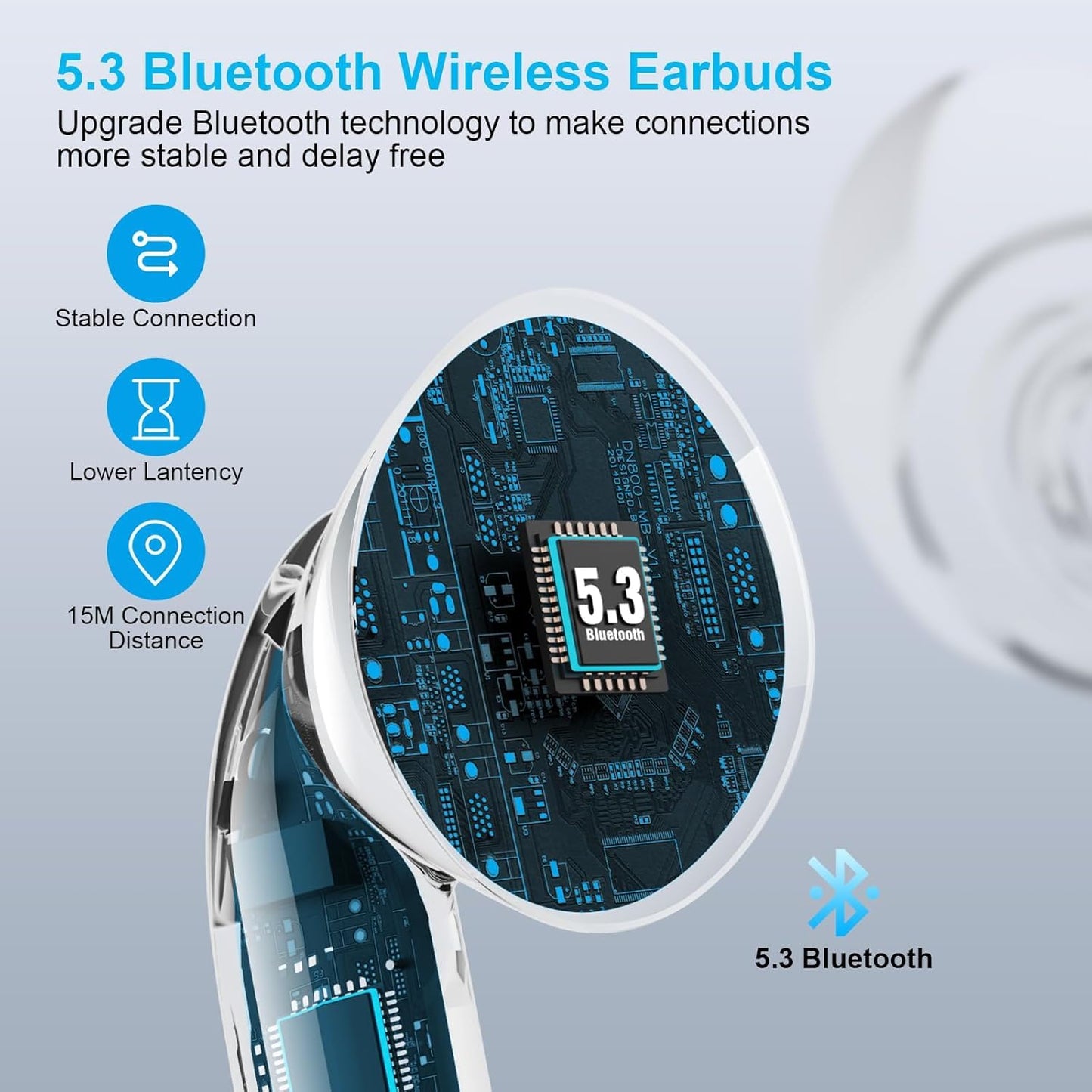 Wireless Earbus for Samsung S26/S25/S24, 5.3 Bluetooth Headphones Ear Buds