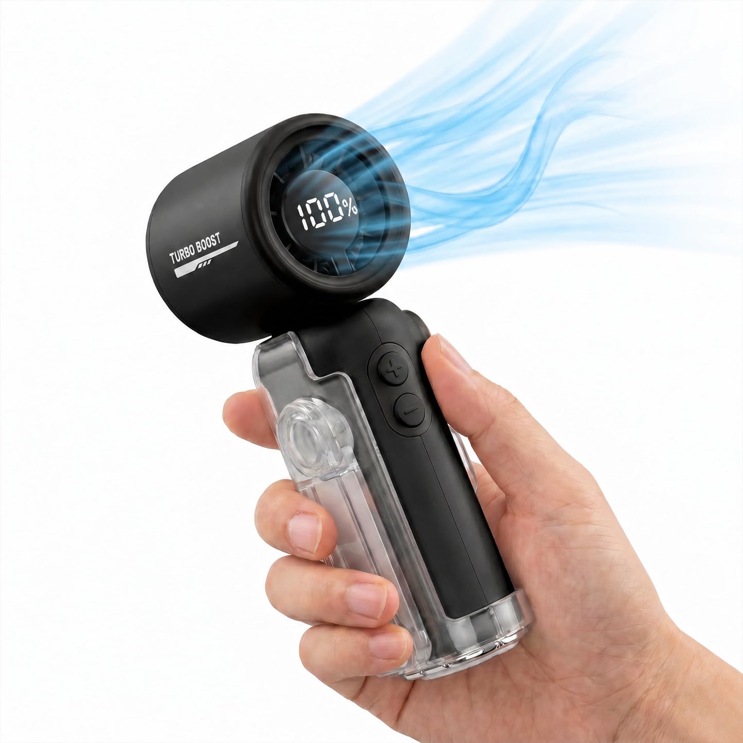 Zyriolin 23000 RPM Portable Handheld Turbo Fan, 5 Gear Wind High Speed Fan,3000mAh USB-C Rechargeable,Mini Pocket Design, Fan for Outdoor, Travel