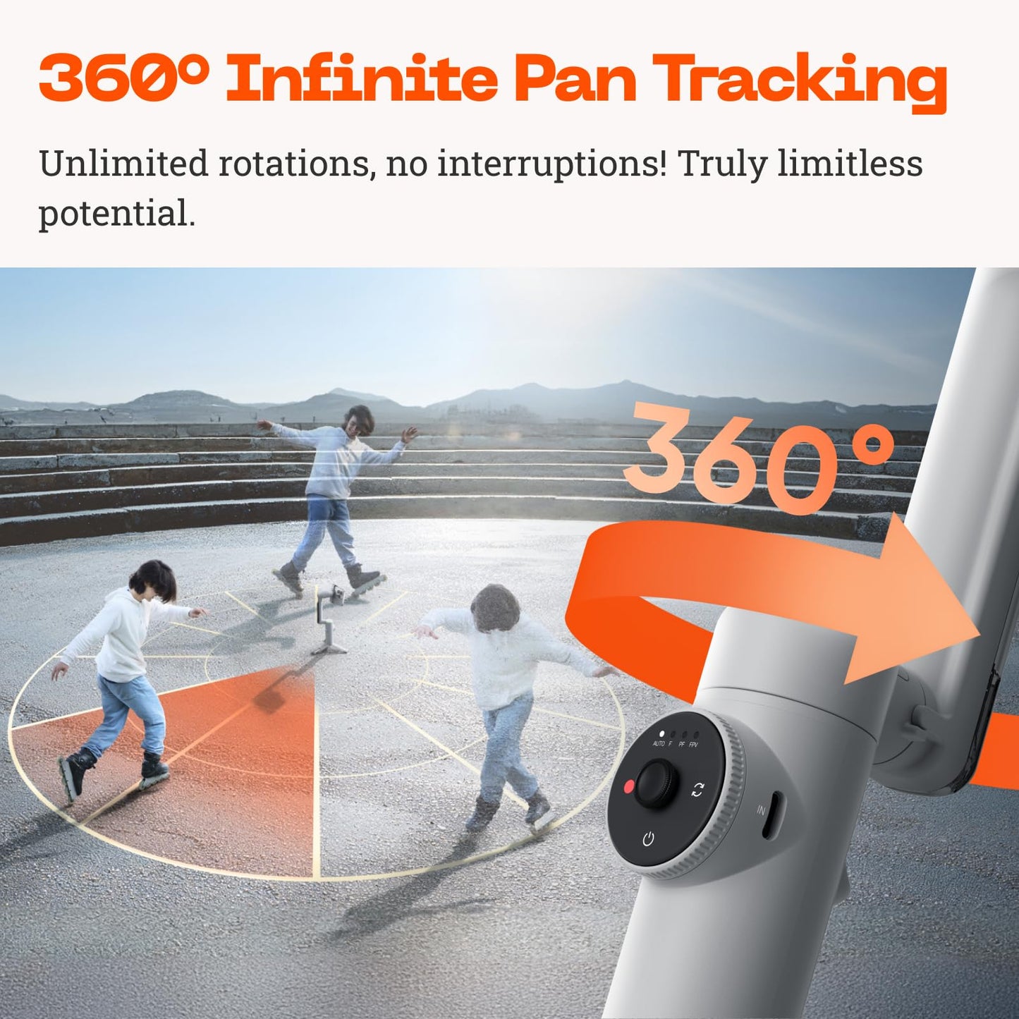 Insta360 Flow Pro - AI-Powered Gimbal Stabilizer for Smartphone, Apple DockKit Enabled, 360º Infinite Pan Tracking, 3-Axis Stabilization, Built-in