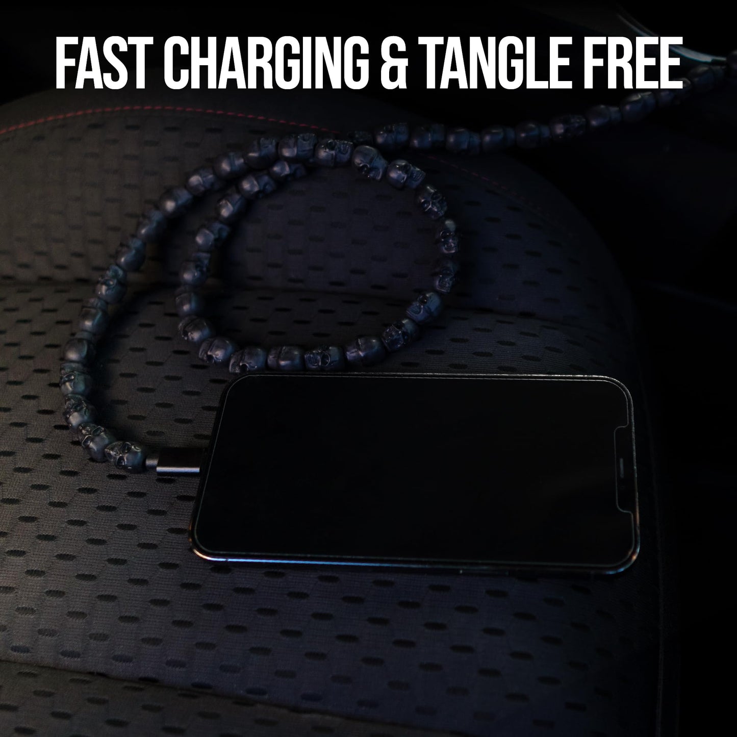 Skull Cables - Lightning to USB A Cable with 3D Skull Design, 4FT MFi Certified Fast Charging & Durable Metal Connector for iPhone 14/13/12/11, iPad…