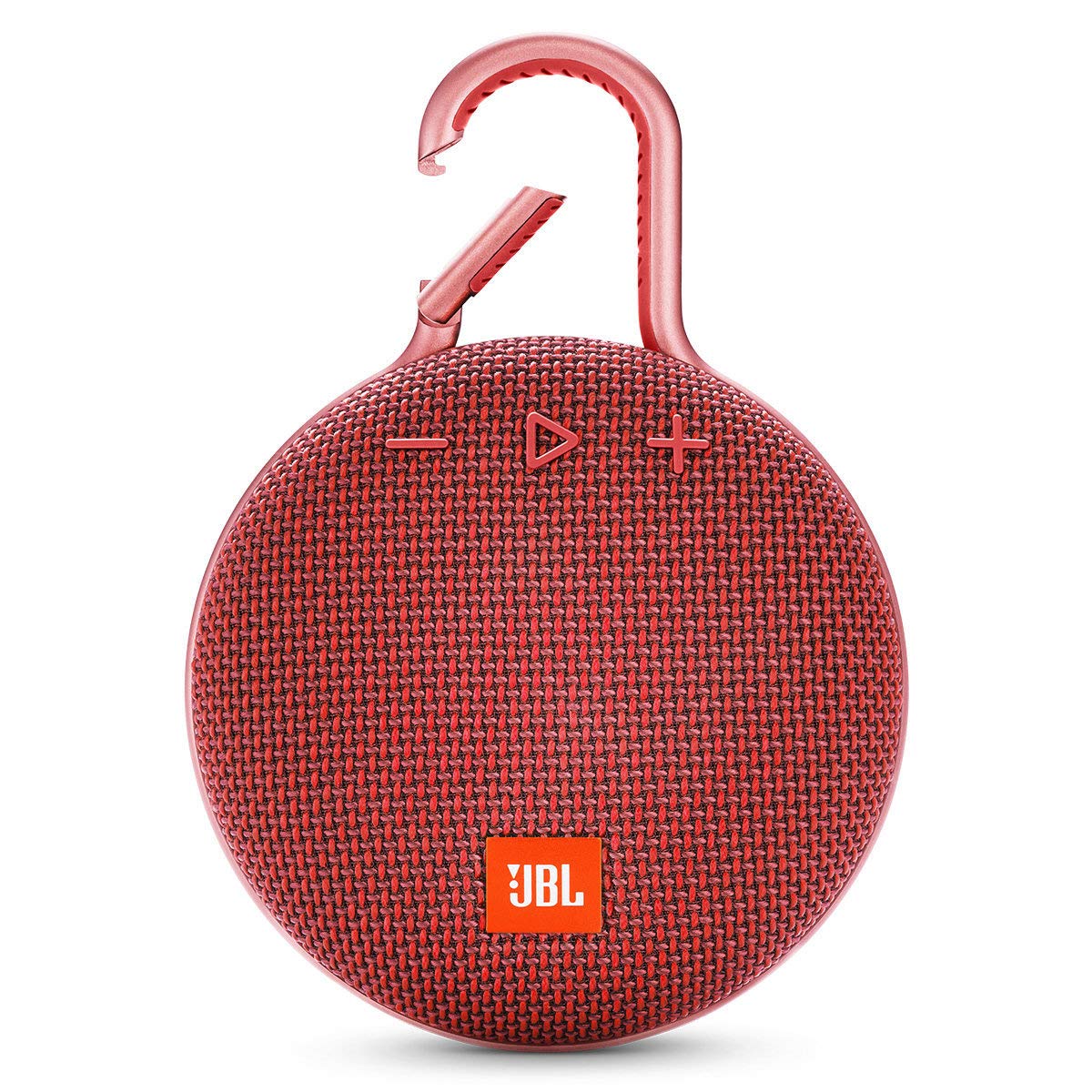 JBL Clip 3 Portable IPX7 Waterproof Wireless Bluetooth - Red (Renewed)