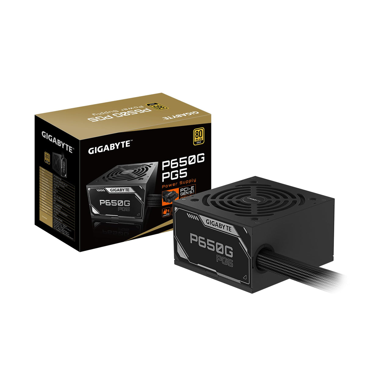 GIGABYTE P650G PG5 - ATX 3.1 & PCIe 5.1 Ready - 650W 80 Plus Gold Certified Power Supply