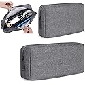 CAAORDKSO Electronics Organizer Travel Case, Travel Cable Organizer Pouch Electronic Accessories Carry Case Portable Waterproof Storage Bag for Hard