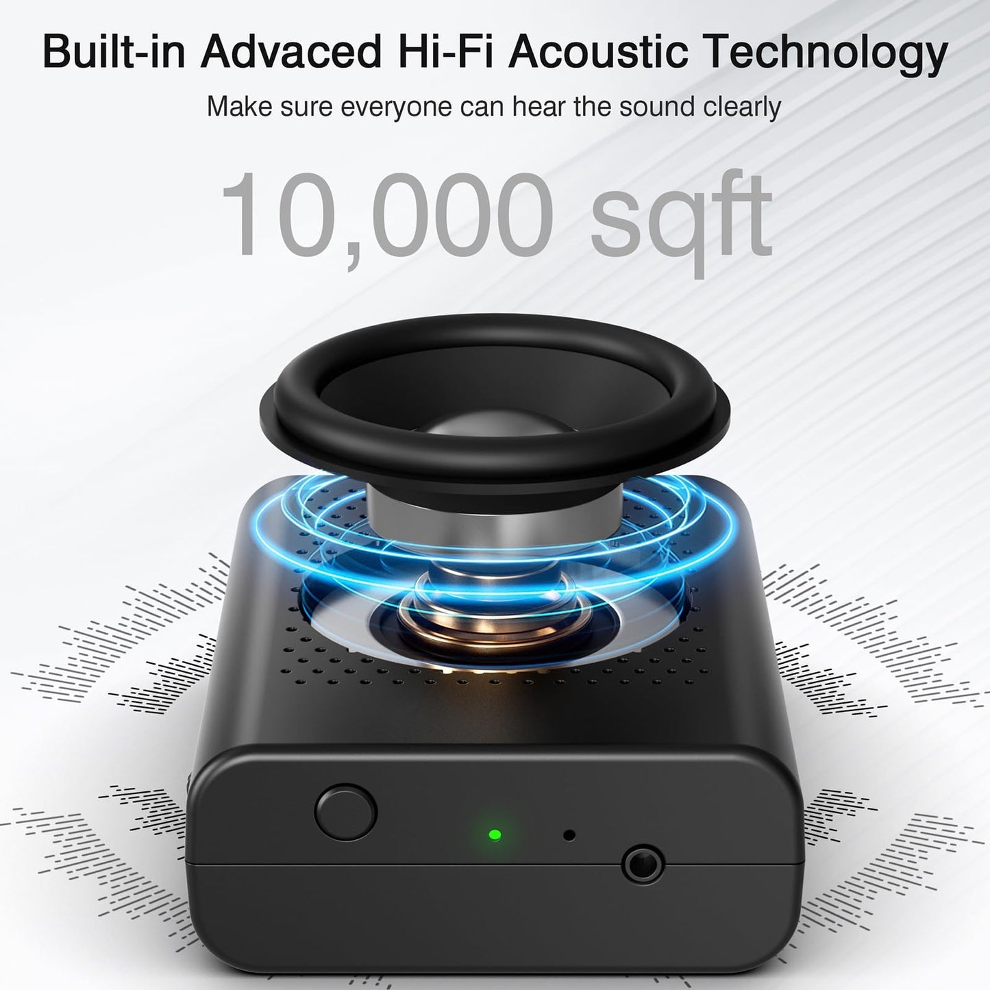 Wireless Voice Amplifier with Wireless Lavalier Microphone, PA System, Portable Speaker and Cordless Omnidirectional Microphone for Teachers