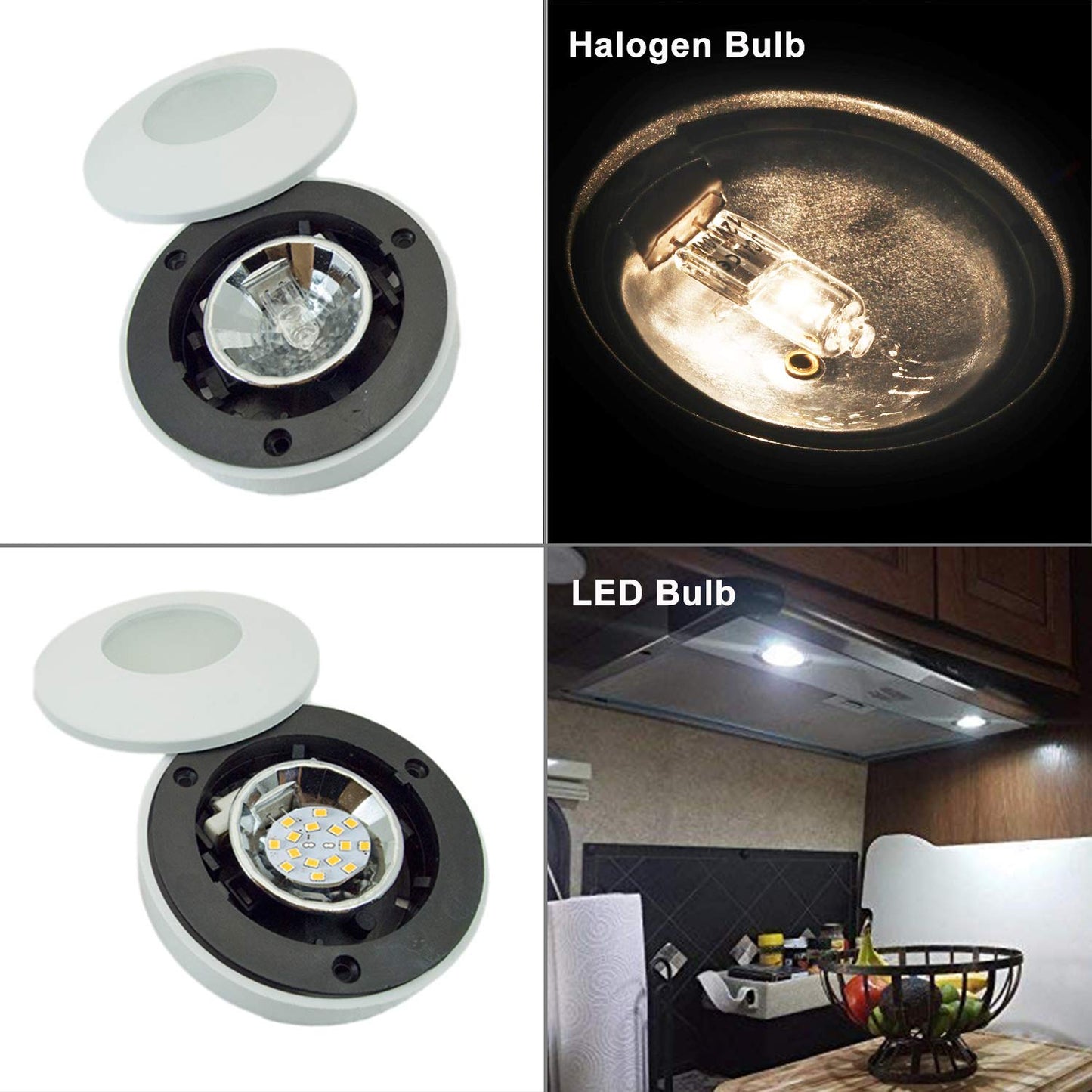 Makergroup 12V G4 LED Bulb 3W Bi-Pin LED Disc Light Bulb 20-30 Watt Equivalent Daylight White 6000K for Puck Lights in RV Trailers Campers Automotive