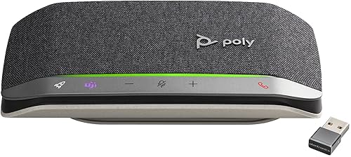 Poly Sync 20+ Personal Portable Bluetooth Speakerphone (Plantronics) - Noise/Echo Reduction - USB-C Bluetooth Adapter - Works w/Teams, Zoom, PC, Mac