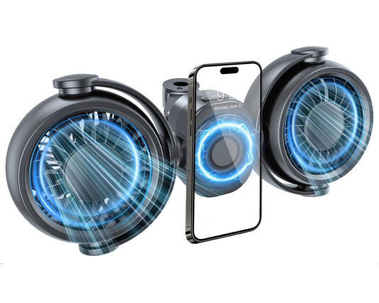 xuenair 2-in-1 4000mAh Rechargeable Car Fan with Magnetic Phone Holder