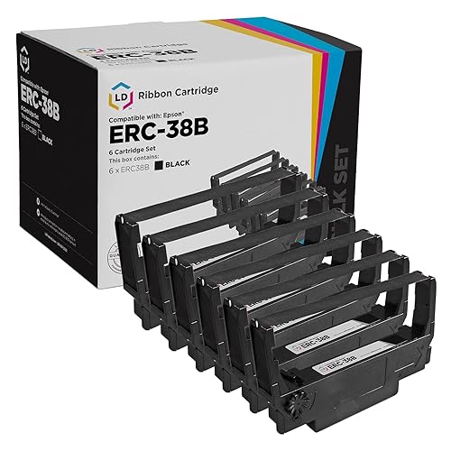 LD Products Compatible POS Ribbon Cartridge Replacement for Epson ERC-38B (Black, 6-Multipack) Compatible with The Following Epson Printer Model