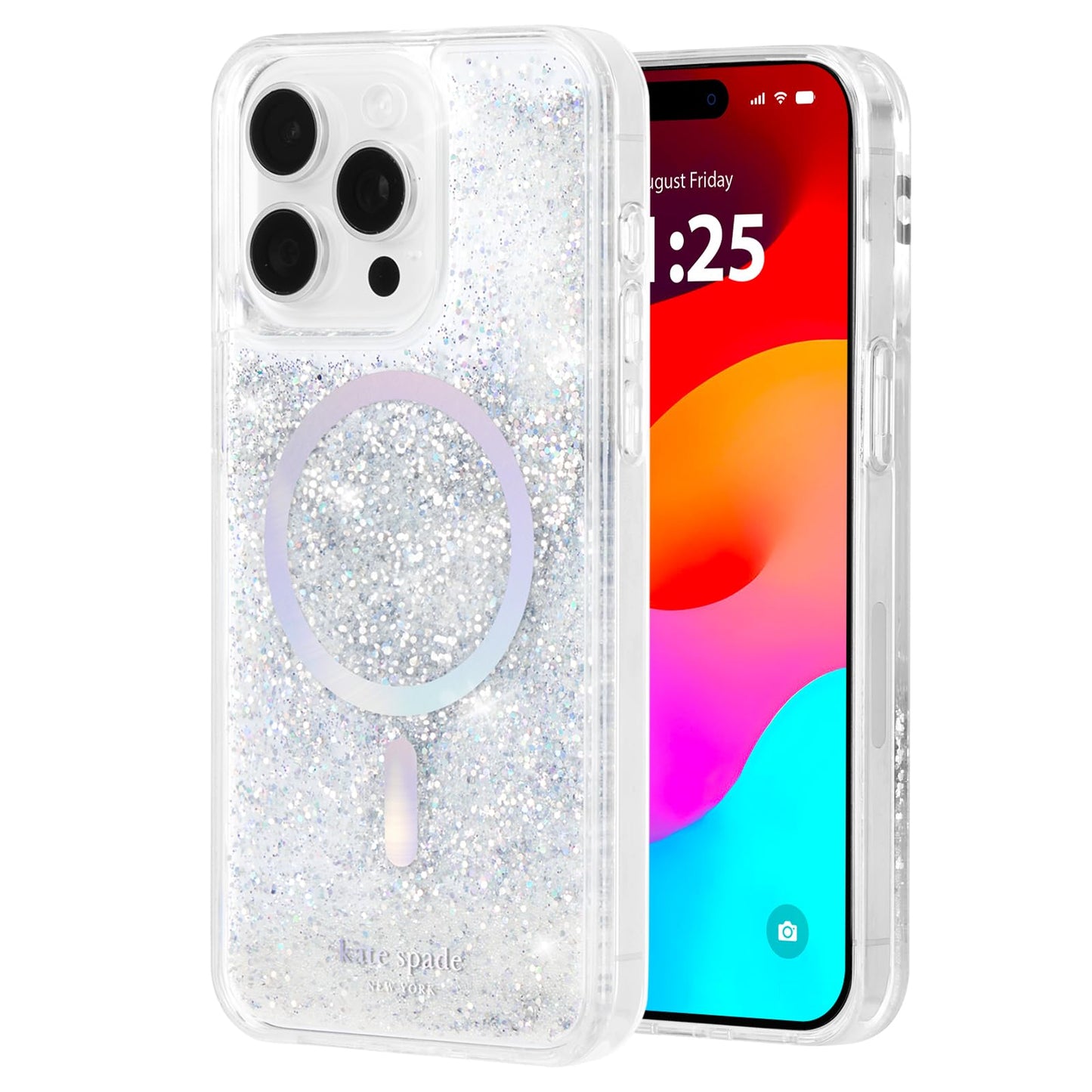 kate spade new york iPhone 15 Pro Max Case - Liquid Glitter Iridescent