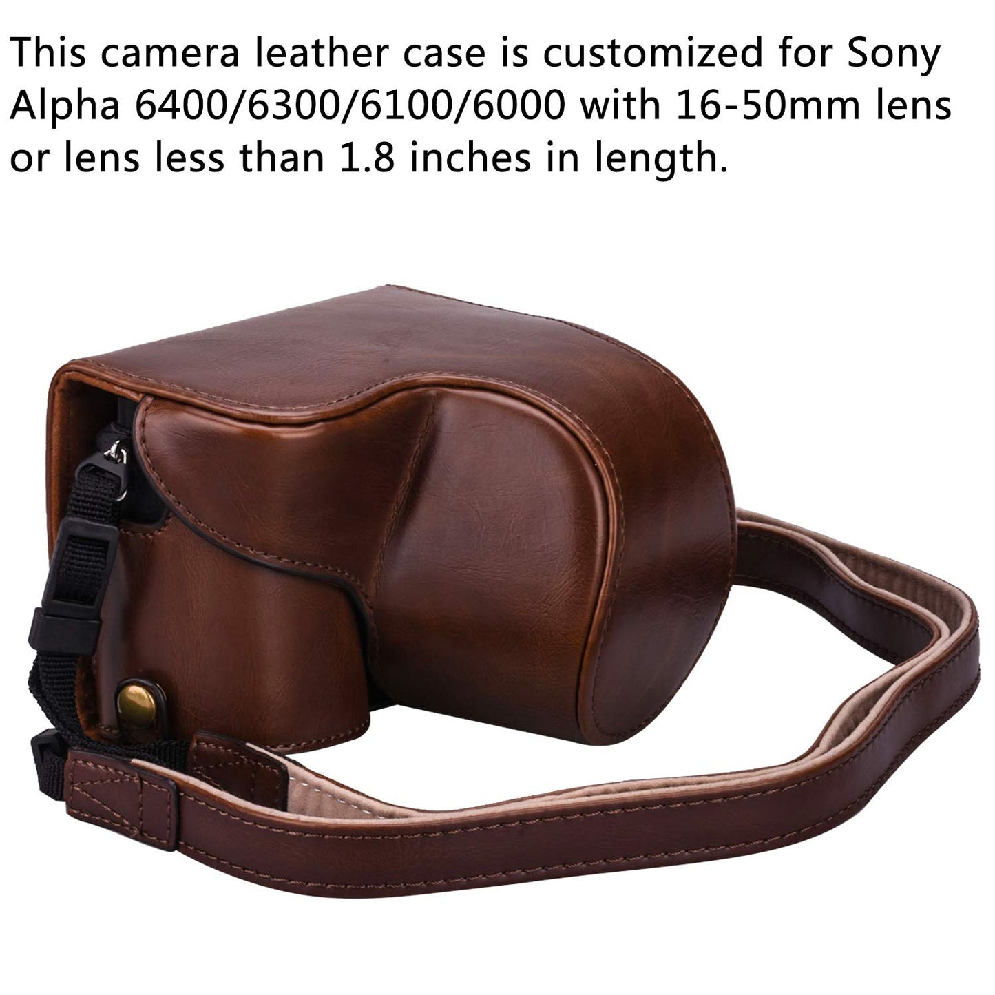 Hargedis XEVN for sony a6400 case,for sony a6300 case,Premium PU Full Body Leather Camera Case Bag for sony alpha a6300 a6000 a6100 a6400 Fit 16-50mm
