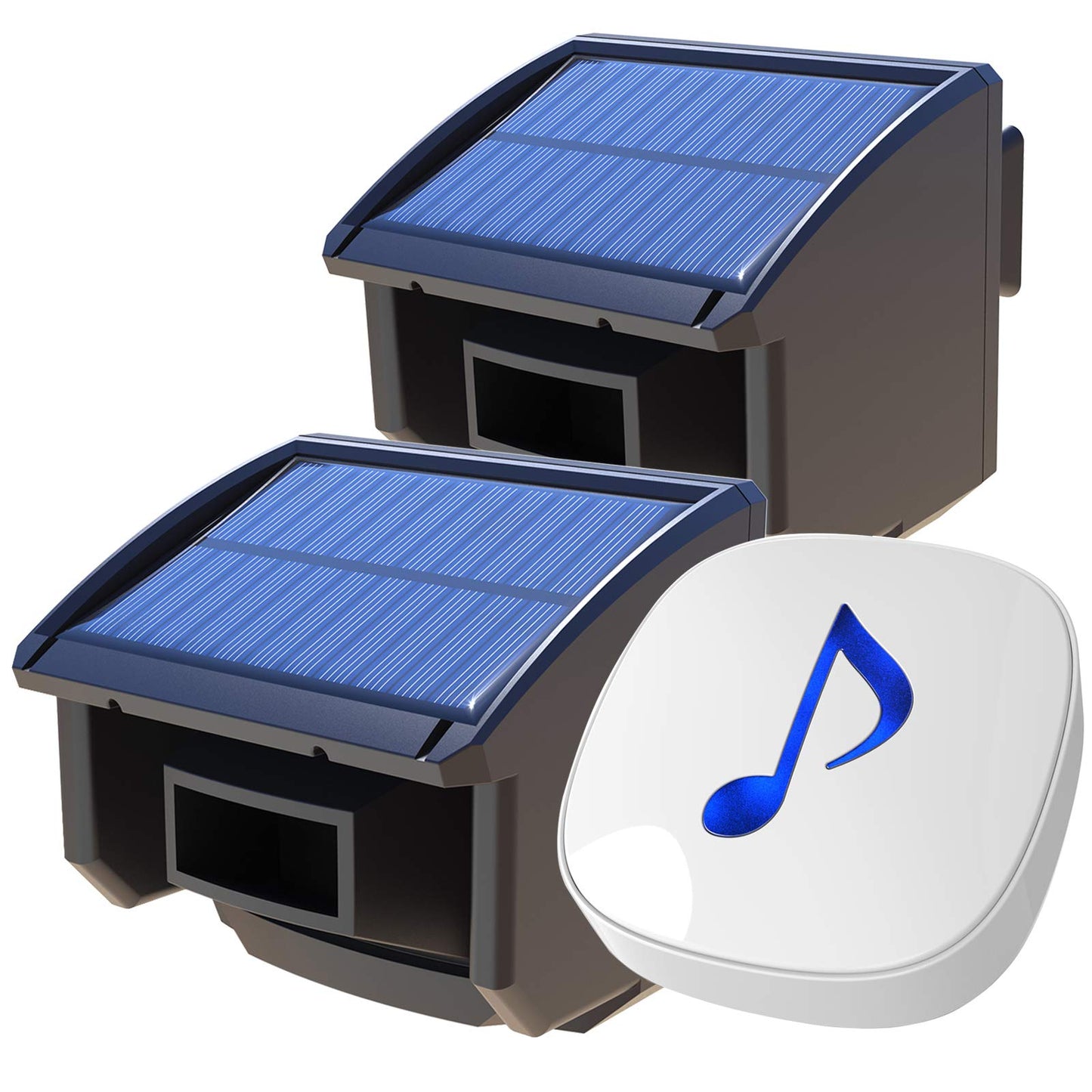 Htzsafe Solar Wireless Driveway Alarm System-1/4 Mile Long Transmission Range-Solar Powered No Need Replace Batteries-Outdoor Weatherproof Motion