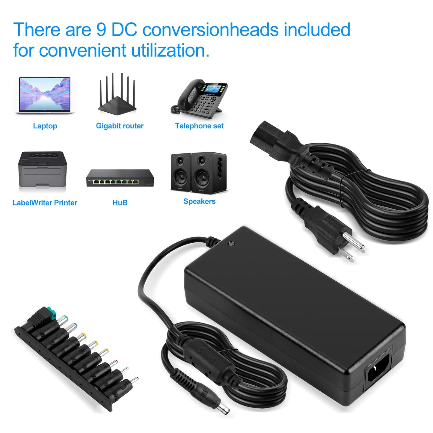 SenTaiYuan 48V 3A Power Adapter, 144W, DC 48V 3A Switching Power Supply, 5.5 x 2.5mm for PoE Switch/Injector, Security Equipment
