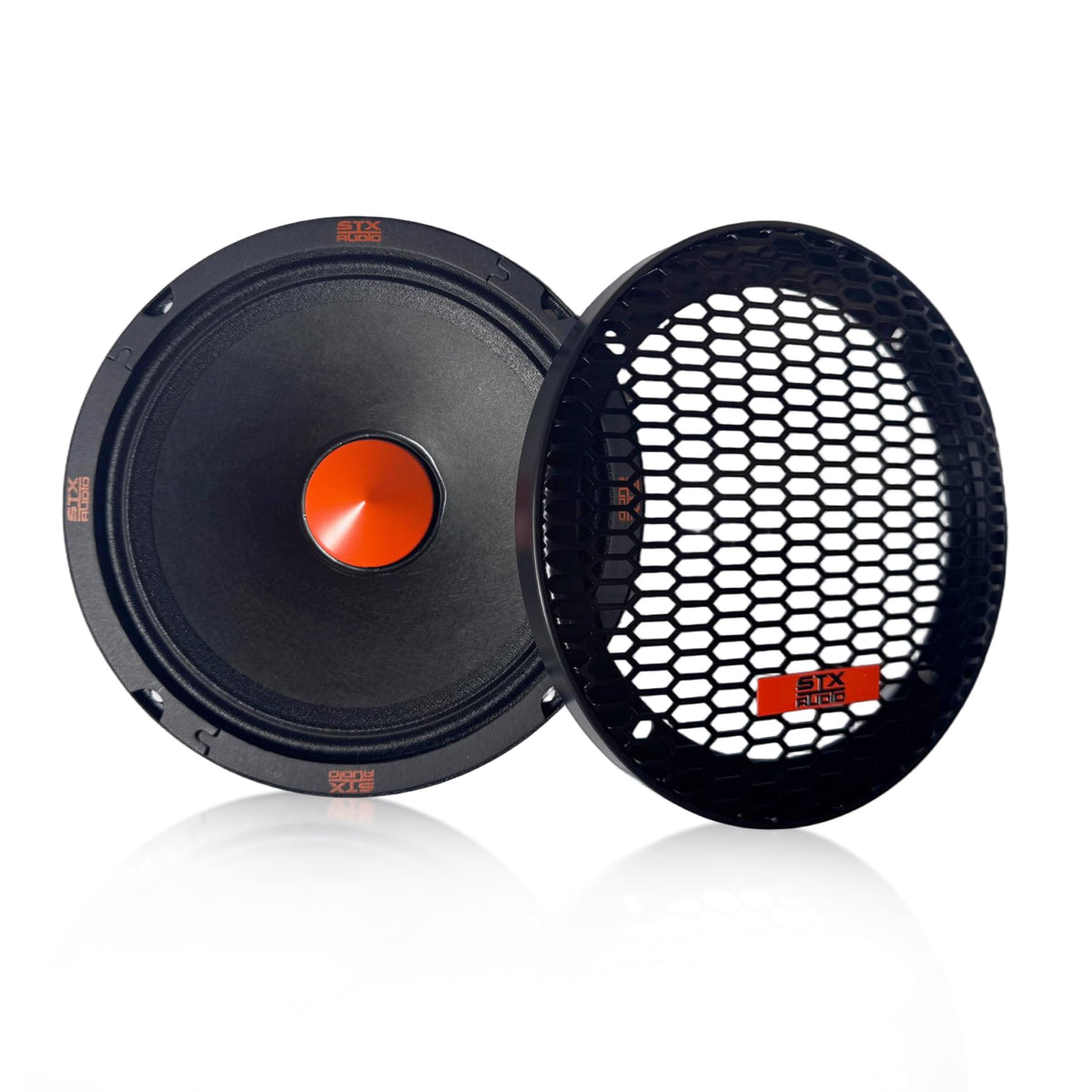 STX Audio STX65PS 6.5-Inch Super Midrange Speakers, 4 Ohm, 400W RMS, 1000W Max, 95dB Sensitivity, 1.5-Inch Voice Coil, 30 oz Ferrite Magnet - Pair for Pro Car Audio