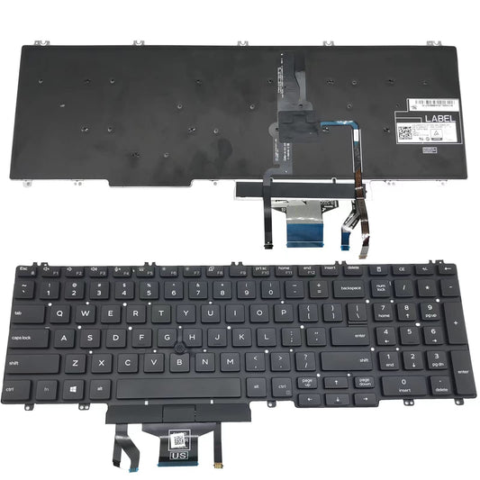 Replacement Keyboard Backlit for Dell Precision - 3500 3501 3540 3541 Keyboard for Latitude 5500 5501 5510 Series 0MMH7V NSK-EX0BC PK132FA1B00 US