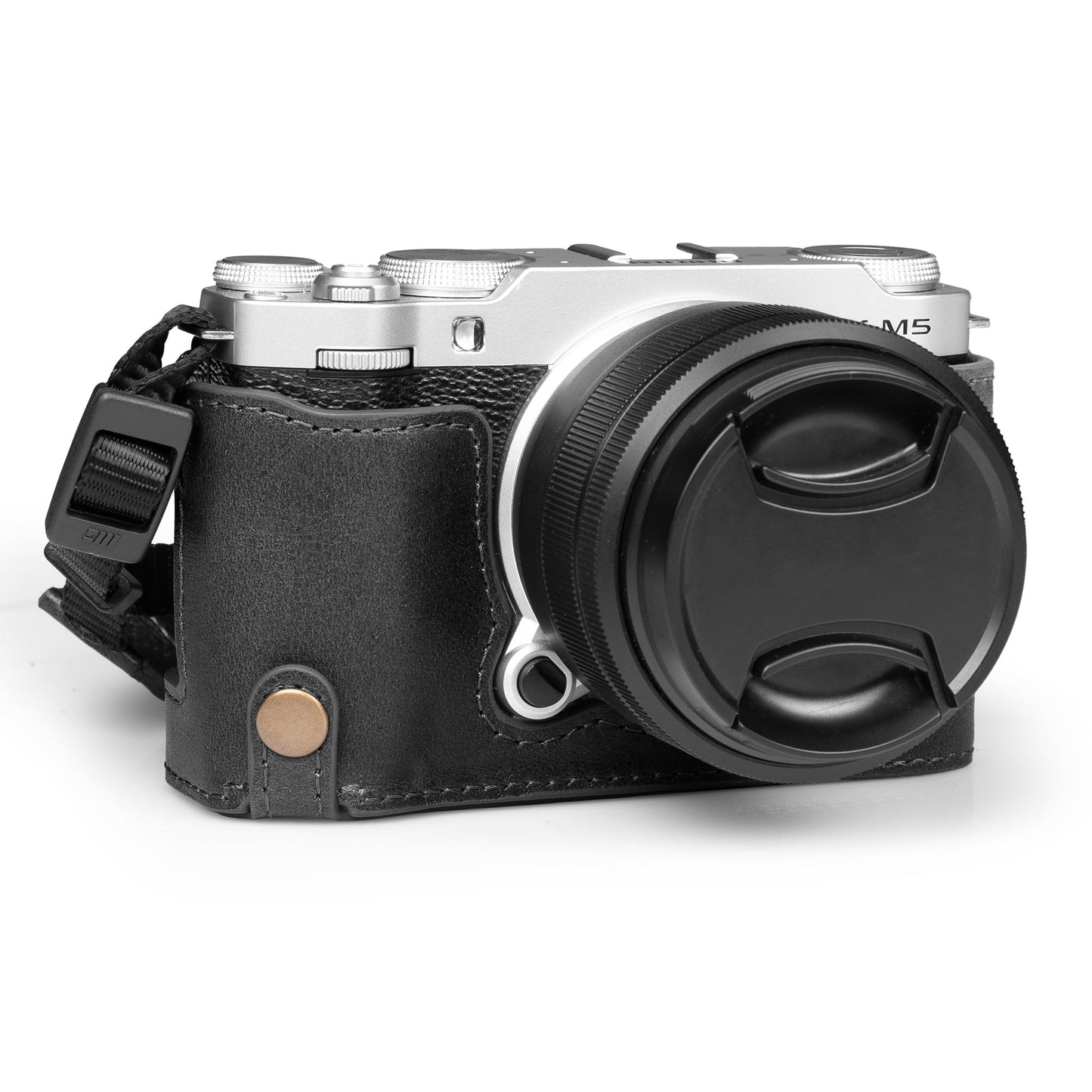 MegaGear Genuine Leather Half Camera Case Compatible with Fujifilm X-M5