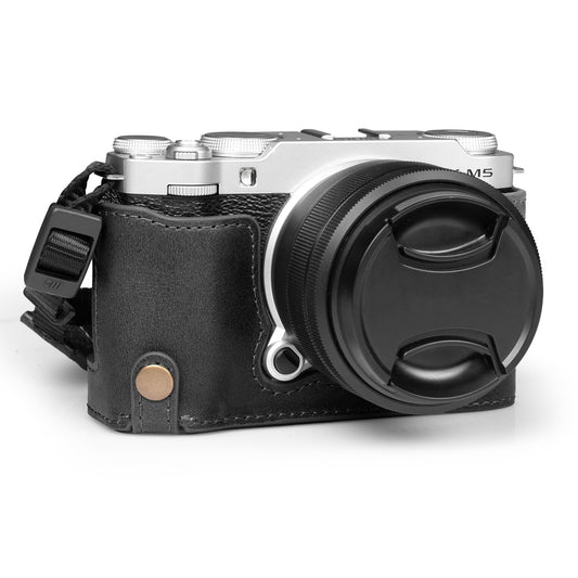 MegaGear Genuine Leather Half Camera Case Compatible with Fujifilm X-M5