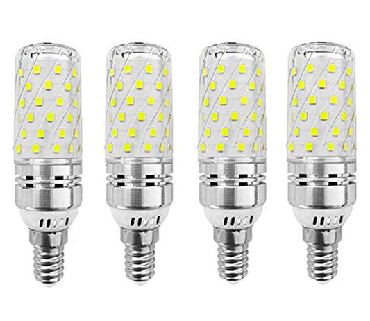 E12 LED Corn Bulbs 16W AC85-265V LED Candelabra Bulb (4 Pack) 80 LEDs 2835 SMD 1500LM 120W Incandescent Equivalent Decorative Candle Base E12 Corn LED