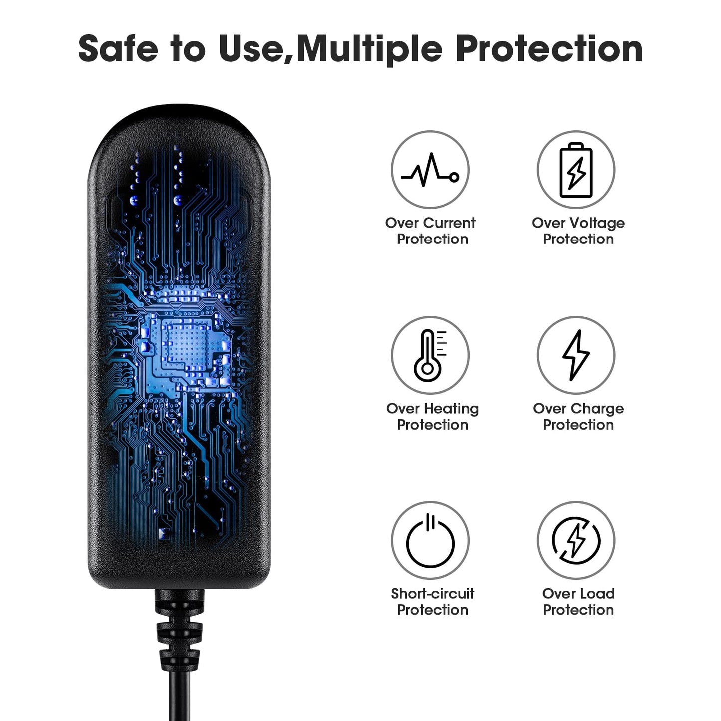 8.4V 1.5A DC Power Adapter - AC 100-240V 50/60Hz to DC 8.4V 1.5A Power Adapter, with 57 Inches Charging Cable, for 2200mAh/3000mAh Li-ion Battery (US…