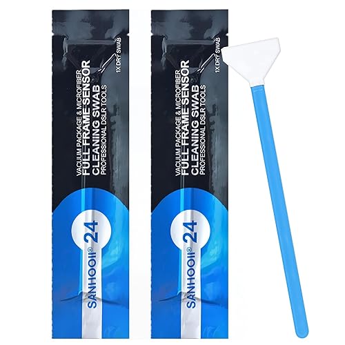 SANHOOII 20 Pack DSLR or SLR Mirrorless Digital Camera Cleaning kit, (No Cleaning Solution) Dry Full Frame Sensor Cleaning Swab