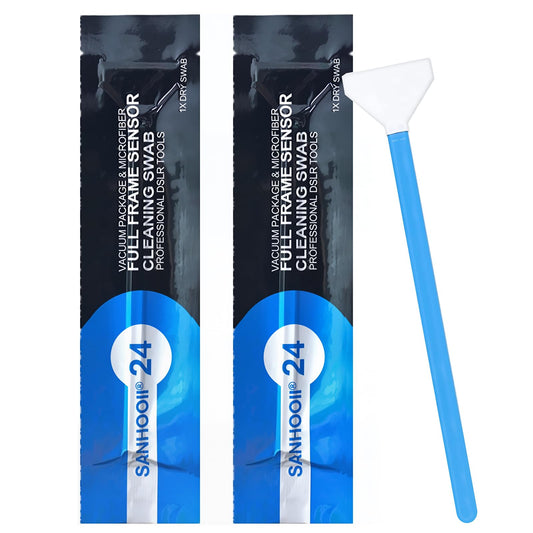 SANHOOII 20 Pack DSLR or SLR Mirrorless Digital Camera Cleaning kit, (No Cleaning Solution) Dry Full Frame Sensor Cleaning Swab
