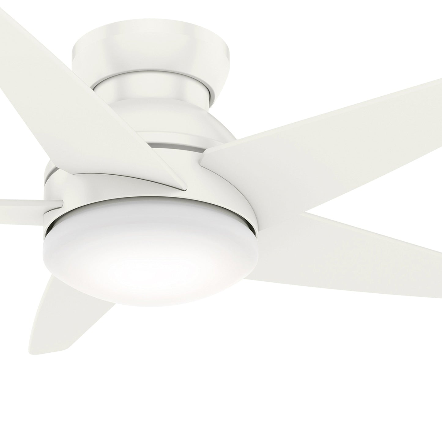 Casablanca Fan 44 inch Low Profile Fresh White Indoor Ceiling Fan with LED Light Kit (Renewed)