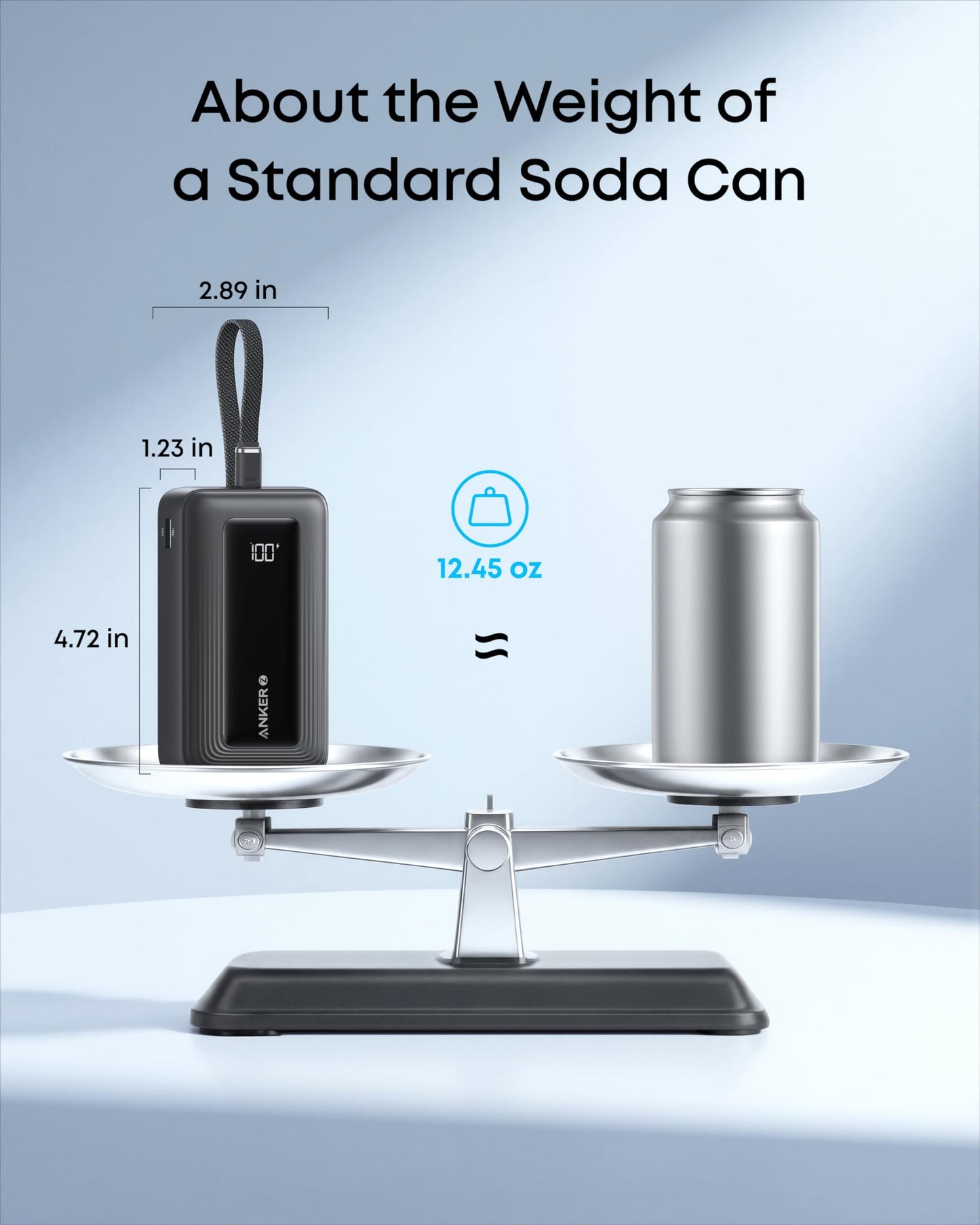 Anker Zolo Power Bank (2025 Upgraded Version), 20,000mAh 30W High-Speed Portable Charger with Built-in USB-C Cable, Battery Pack for iPhone 17/16 / 15