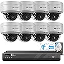4COVR 12MP 16 Channel Security Camera System - Human Vehicle Detection, 16CH NVR with 4TB HDD, 8X 12MP IK10 Vandal-Proof Wired PoE IP Camera