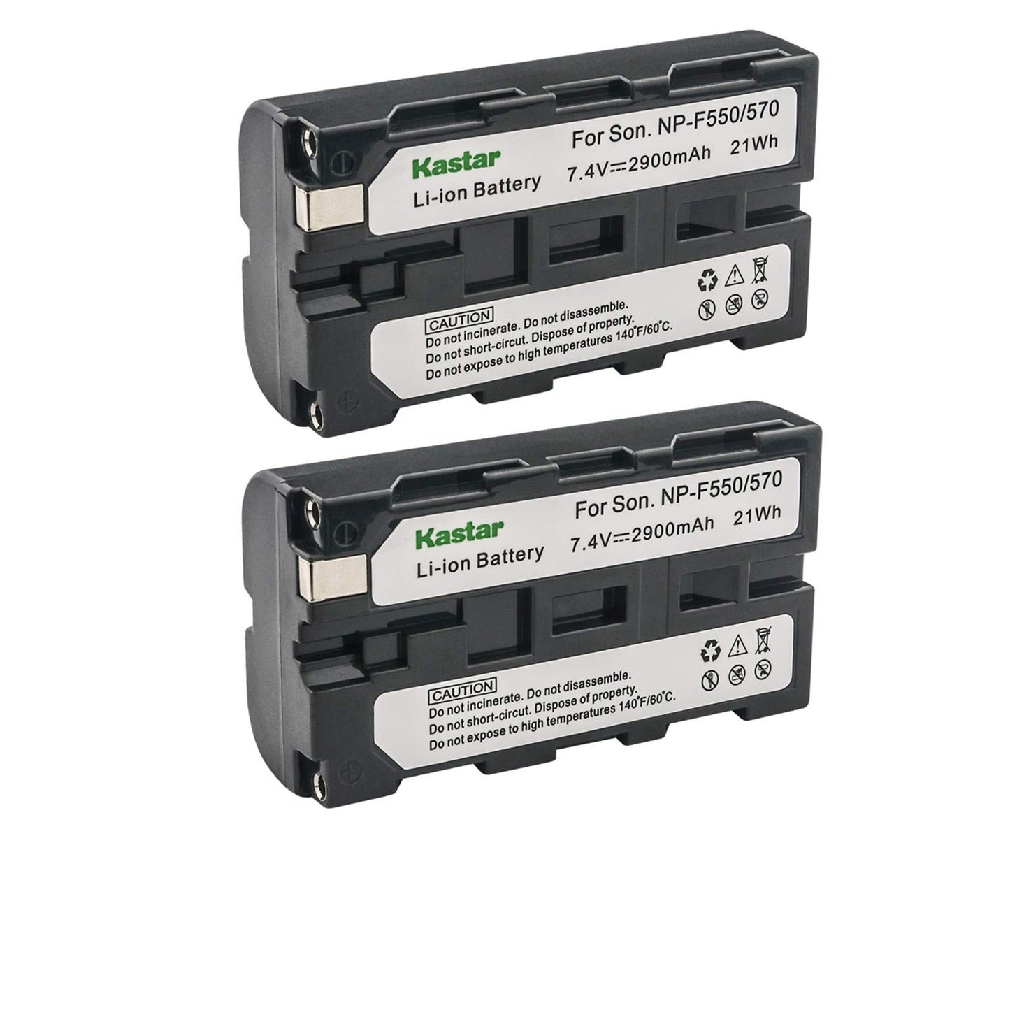 Kastar NP-F570 Battery (2-Pack) Replacement for Sony L Series InfoLithium Battery NP-F570, NP-F550, NP-F530, NP-F330 and Sony DCRVX2100, HDRFX1