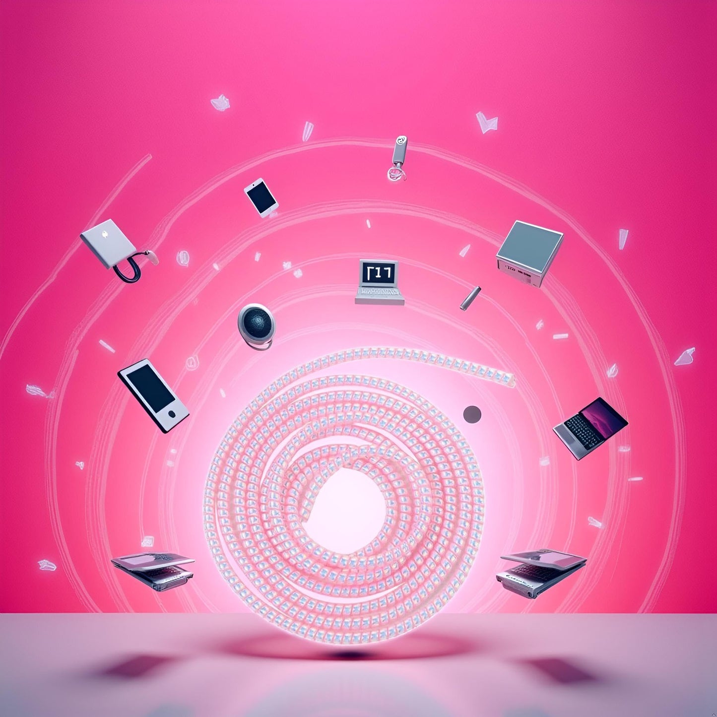 Pink Spiral Cable Protector, Chargers Cable Protector Data Cable Protect Sleeve, Headphone Cable Saver for Phone Earphone USB Data Cable,Cord