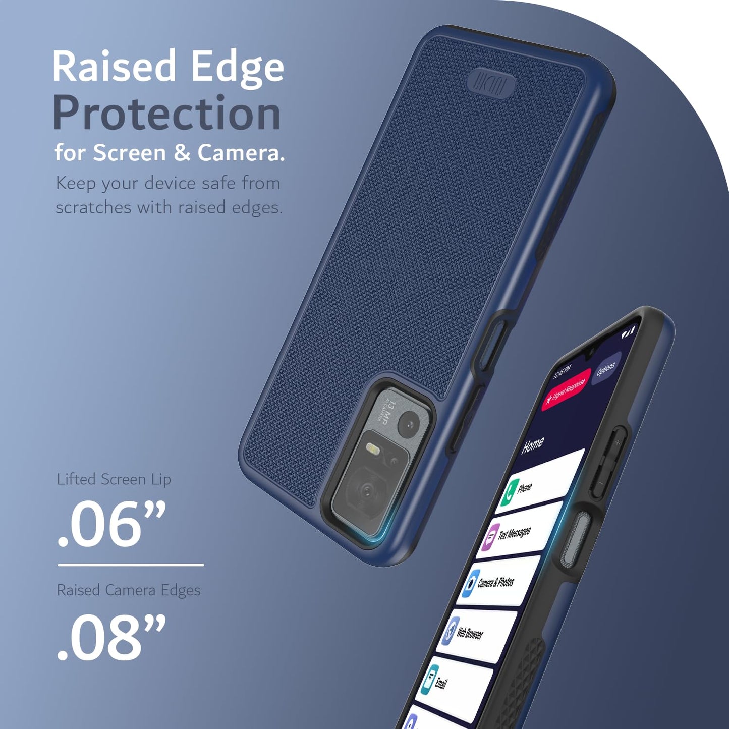 TUDIA MergeGrip for Jitterbug Smart 4 Case T608G, [Military Grade Drop Tested] Shockproof Protection Slim Rugged Dual Layer Heavy Duty Phone Cases