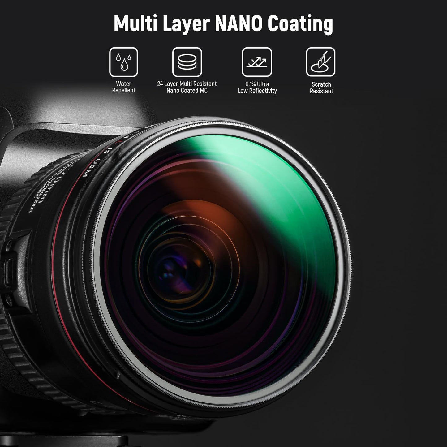 Neewer 95mm Polarizing Filter, 24 Layer Multi Resistant Nano Coated MC CPL Circular Polarising Filter, HD Optical Glass Polarizer/Ultra Slim/Reduce