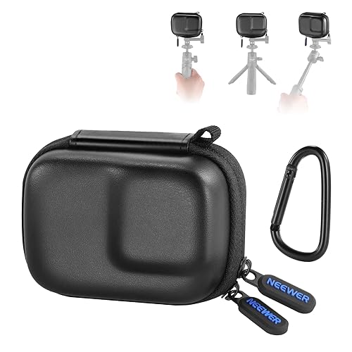 NEEWER Carrying Case Compatible with DJI OSMO Action 5 Pro 4 3, Small Travel Protector Storage Bag with Carabiner Compatible with GoPro Hero 13 12