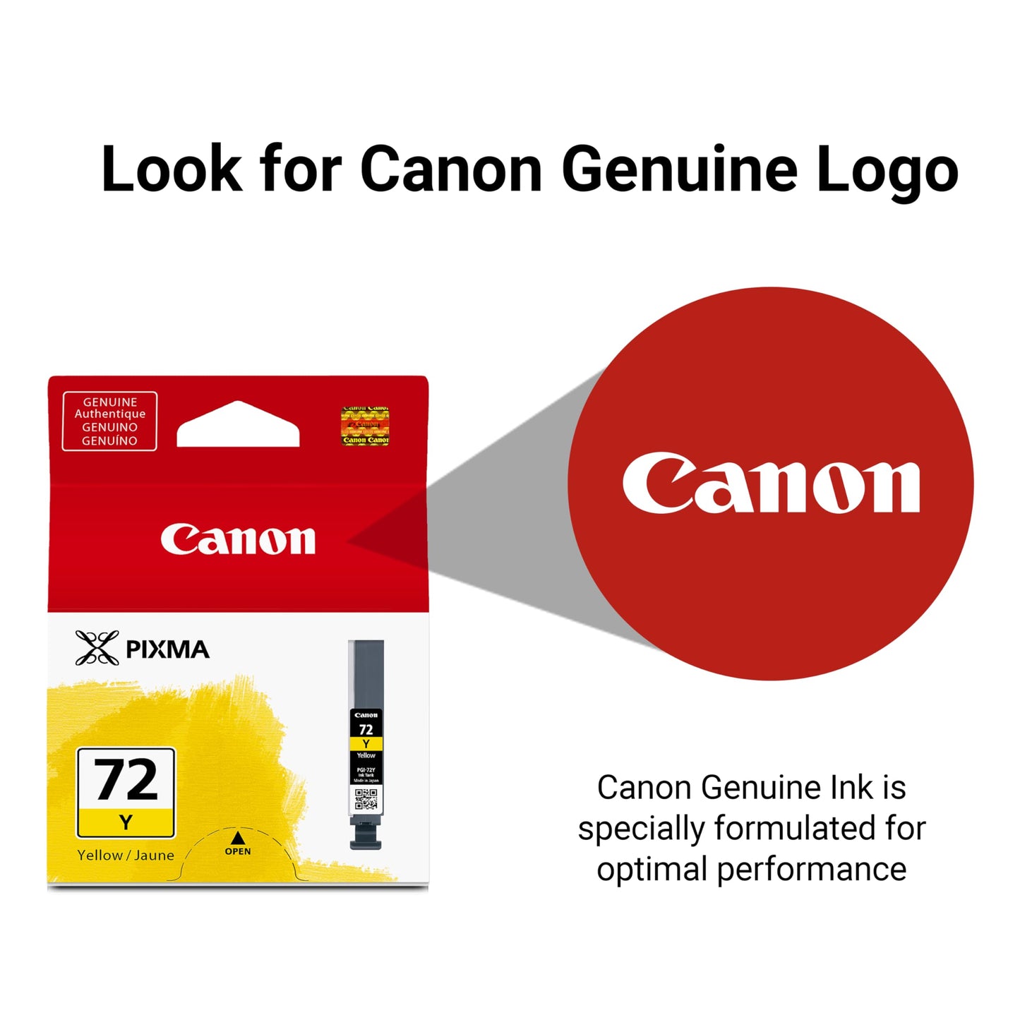 Canon PGI-72 Genuine Yellow Ink Tank, Compatible with PIXMA PRO-10 Printers