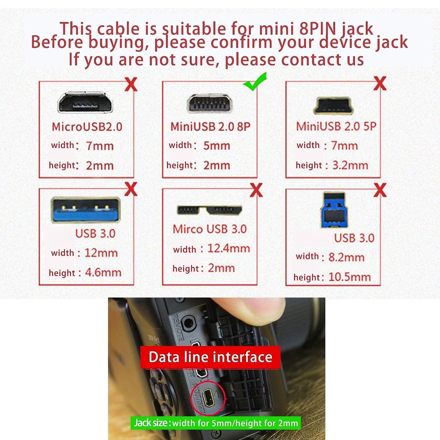 Replacement USB Camera Data Charger Charging Cable Cord for Fujifilm X10, X20, XF1, FinePix S4500 S4200 JX650 JX660 JX675 JX680 AX385 AX500 AX510