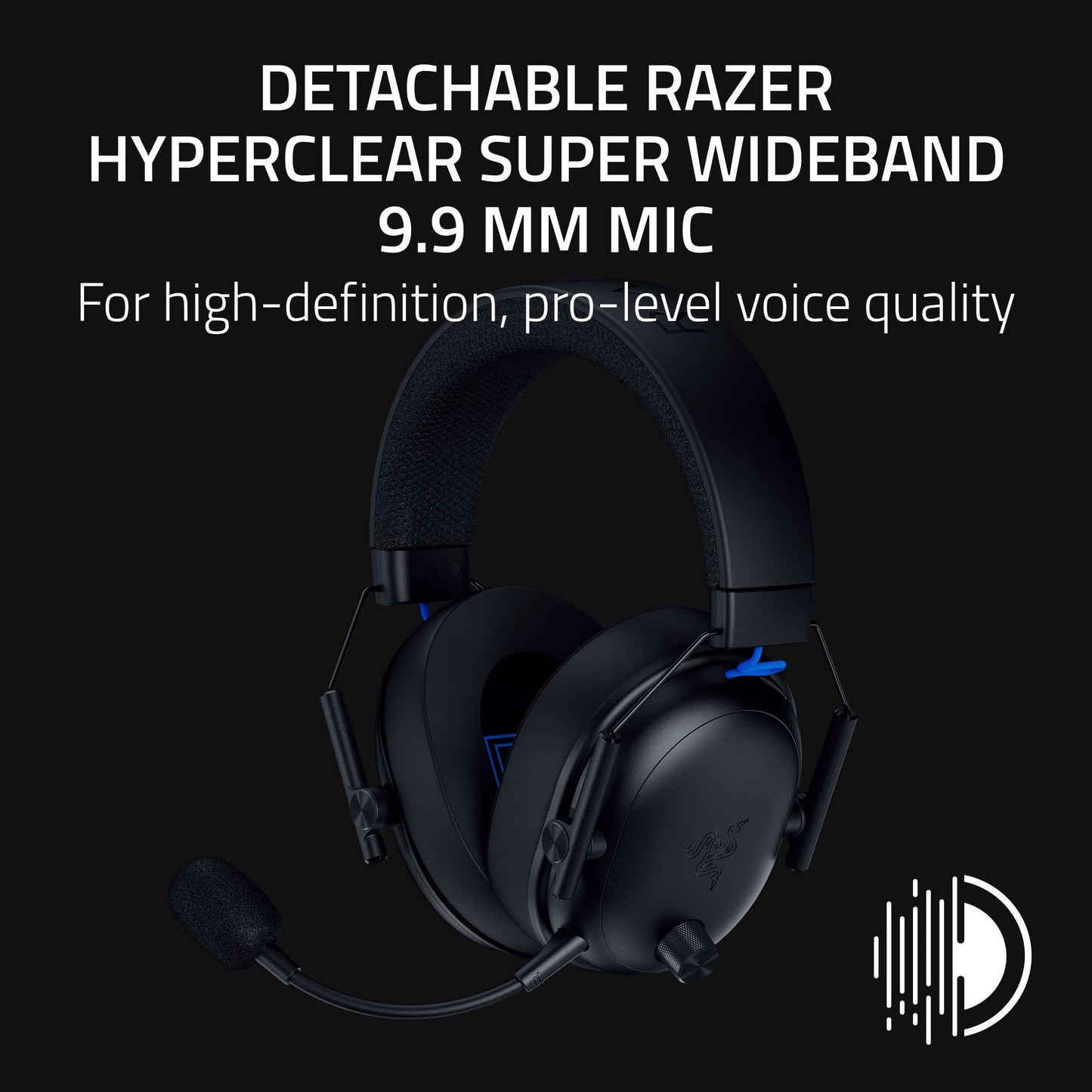 Razer BlackShark V3 Wireless Gaming Headset for PS5: 50mm Drivers - Super Wideband Mic - 2.4 GHz, Bluetooth - Works with PC, Mac, Nintendo Switch