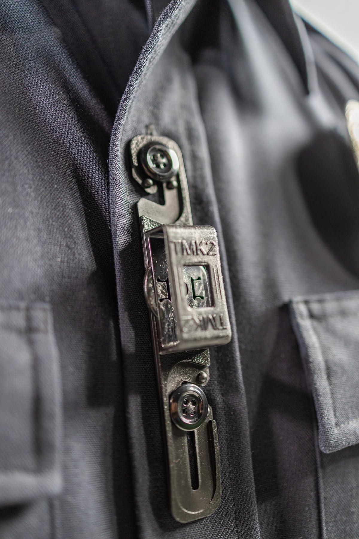 TMK2 - Two Button Tactical Mic Klip | Two-Way Radio Microphone Clip for First Responder Uniforms (TMK2)