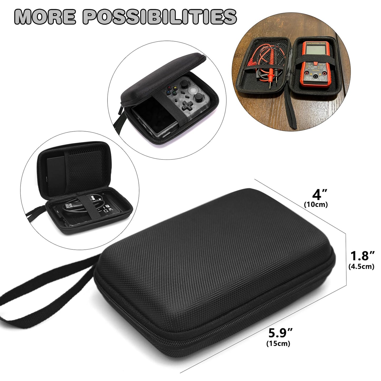 2.5-inch HDD EVA Carrying Case for Portable External Hard Drive Toshiba Canvio Basics Seagate Expansion WD Elements