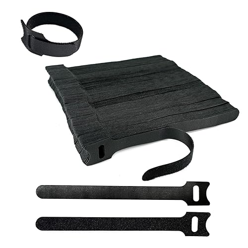 130-Pack Reusable Cable Management Straps, 6 Inch Self-Adhesive Hook & Loop Cord Organizers for Wires, Adjustable Cord Wrap Ties