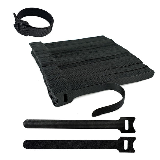 130-Pack Reusable Cable Management Straps, 6 Inch Self-Adhesive Hook & Loop Cord Organizers for Wires, Adjustable Cord Wrap Ties