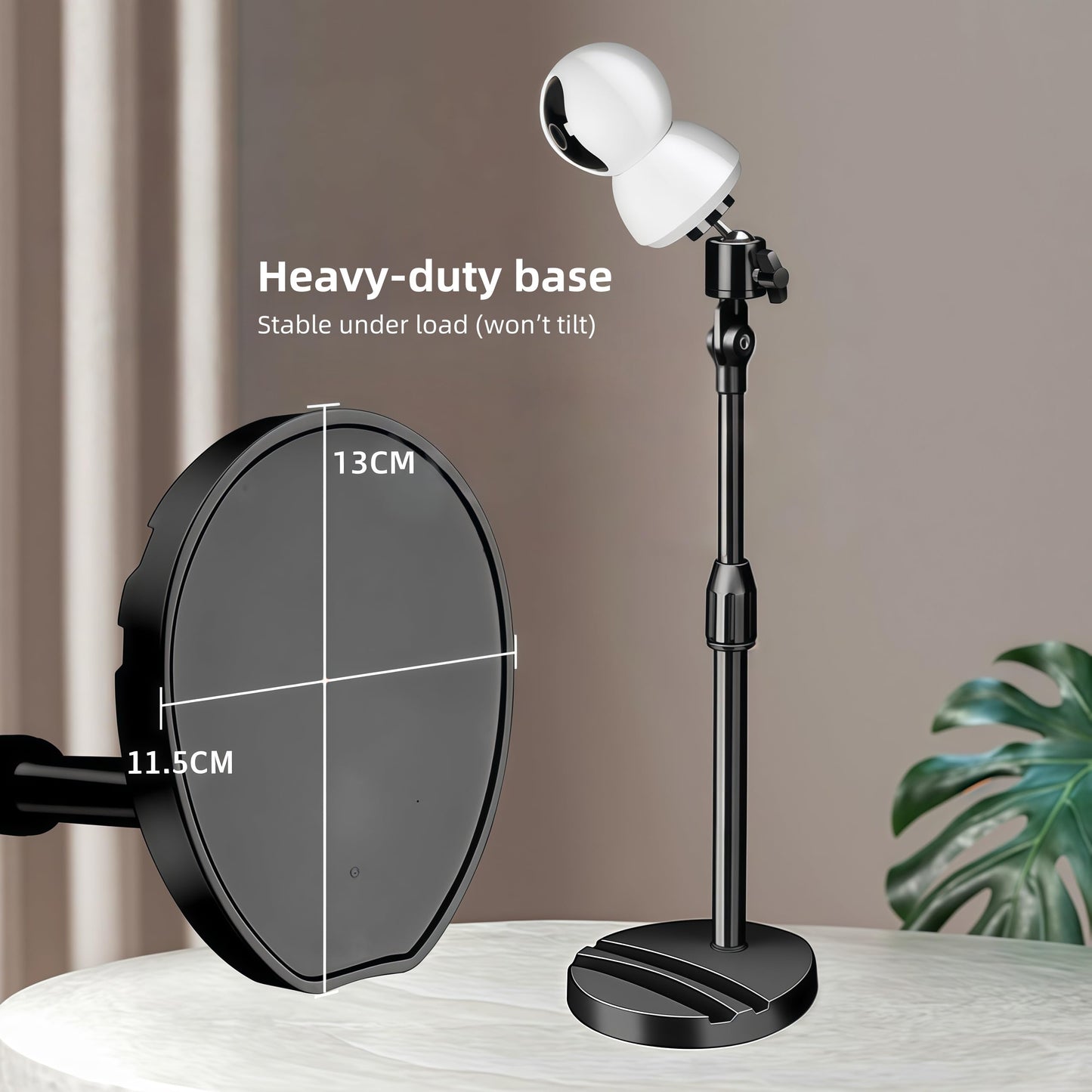 SamIdea Black No Drill Telescoping CCTV Security Camera Mount Bracket, Indoor Cameras Stand for Surveillance IP Camera,Arlo, Arlo Pro, Arlo Pro 2