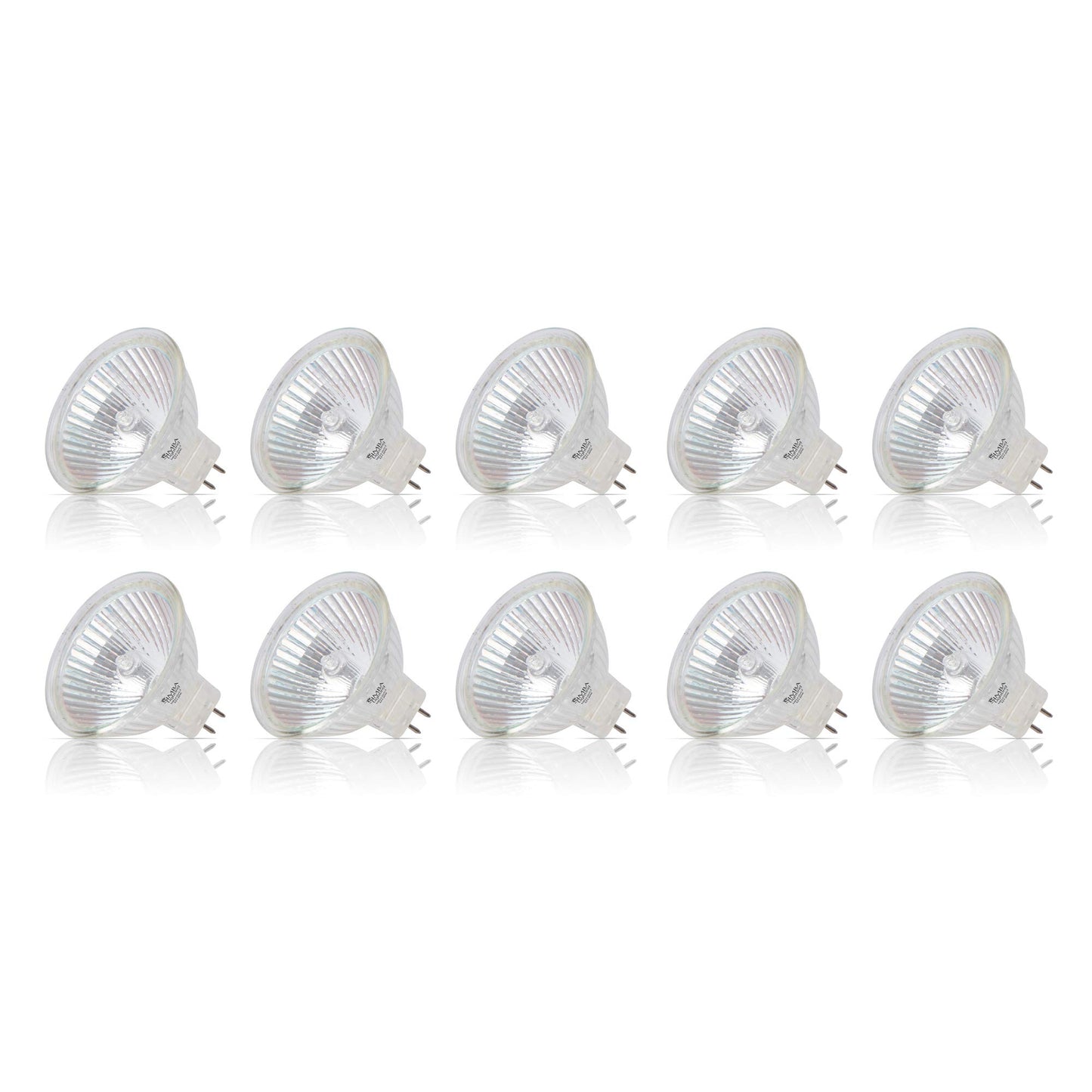Simba Lighting Halogen MR16 20W 12V Light Bulbs, GU5.3 Base, 2700K, 10 Pack