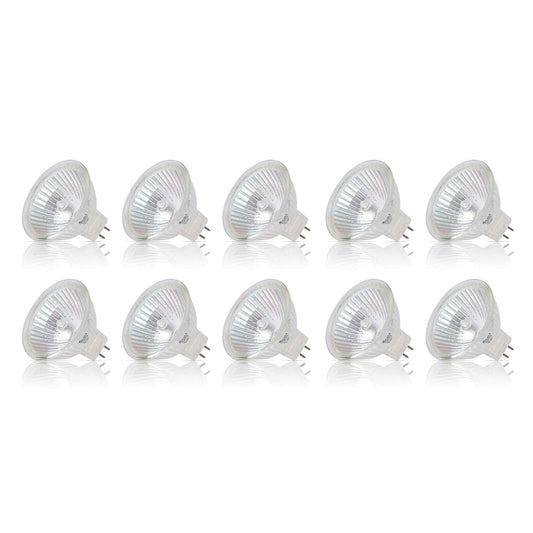 Simba Lighting Halogen MR16 20W 12V Light Bulbs, GU5.3 Base, 2700K, 10 Pack
