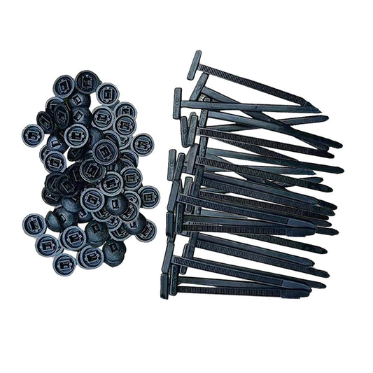 120PCS Nylon Universal Cable Tie Buckle, Heavy Duty Self-Locking Nylon Cable Zip Ties Holder, Fasteners Clips for Car Repair, Home Garage Use