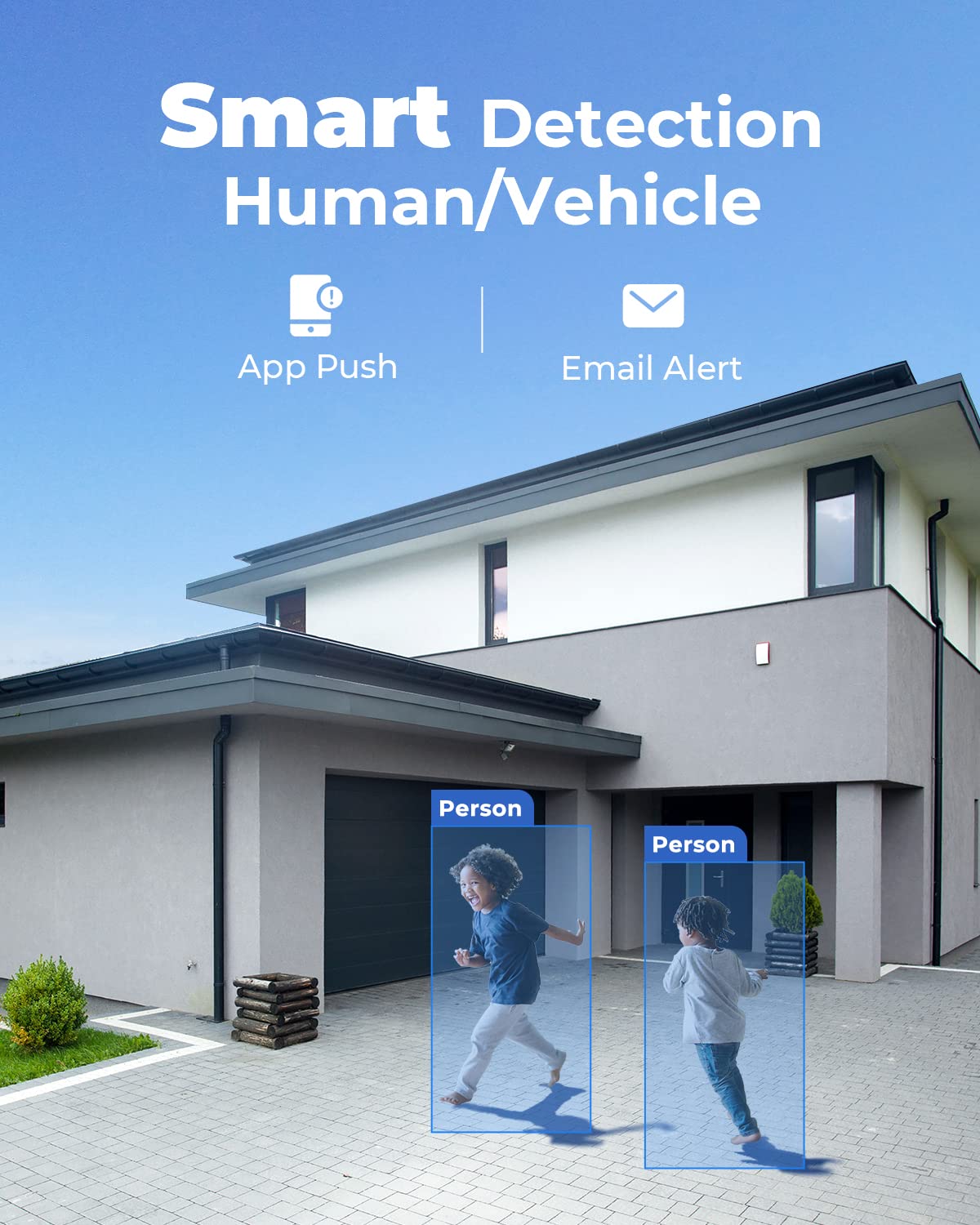 REOLINK 4K Security Camera System - H.265 4pcs PoE Security Cameras Wired with Person Vehicle Detection, 8MP/4K 8CH NVR with 2TB HDD for 24-7
