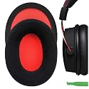 Geekria Comfort Velour Replacement Ear Pads Compatible with HyperX Cloud III/II/Flight/Flights/Stinger/Alpha/AlphaS Headphones, Ear Cushions (Black